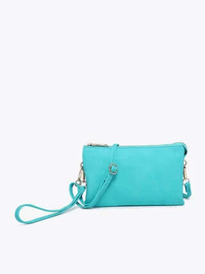 AQUAMARINE Crossbody Faux Leather Organizer Purse - The Gypsy Belle Boutique