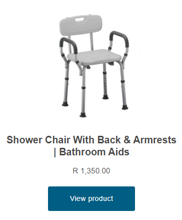 Sheer Mobility | Bathroom Aids | shower Chair with Backrest and Arms