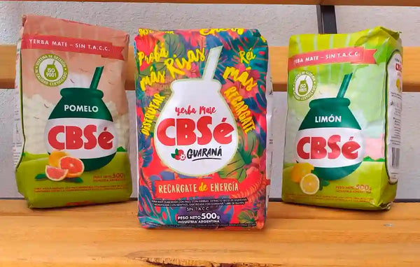 Yerba mate Cbsé en diferentes sabores