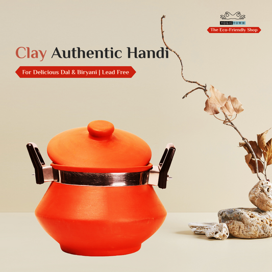 Mitti) Clay Pressure Cooker with Glass Lid (3 Litres)