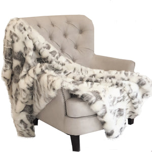 Ivory Rabbit Faux Fur Handmade Luxury Throw - Sara Burnard