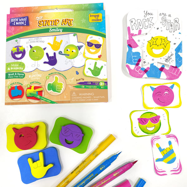  Imagimake Stamp Art - Spring - Stamps for Kids with Easy  Blending Pens, Arts and Crafts for Kids Ages 3-5
