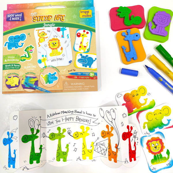  Imagimake Stamp Art - Spring - Stamps for Kids with Easy  Blending Pens, Arts and Crafts for Kids Ages 3-5