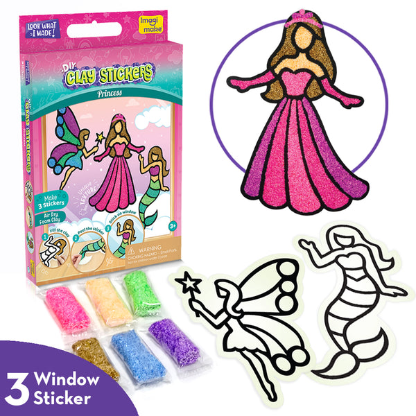 Imagimake Window Art for Kids - Suncatcher Kits for Kids - Arts and crafts  for Kids Ages 6-8 - Princess, Unicorn Toys - gifts fo