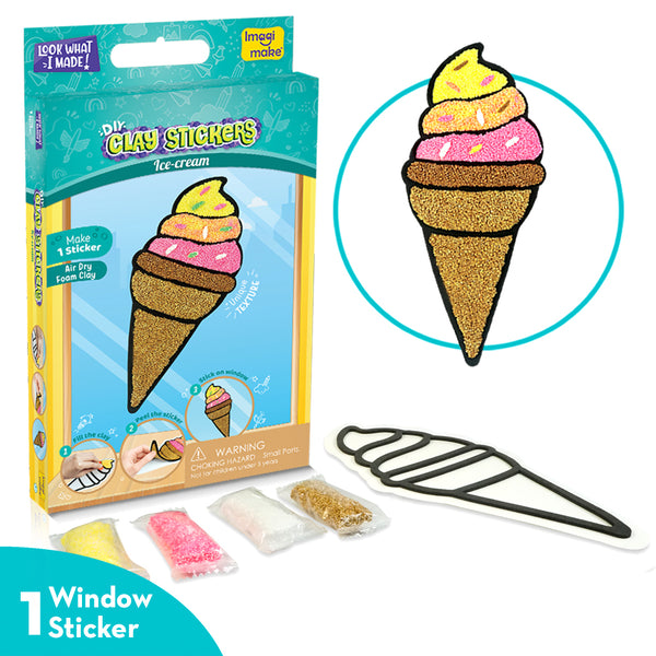 Window Art - Yummy Treats- Air Dry Clay- Craft Kit for 3 years and above –  Imagimake