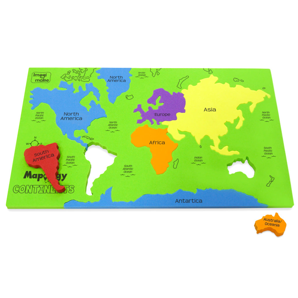 Mapology: Continent Map Puzzle – Imagimake