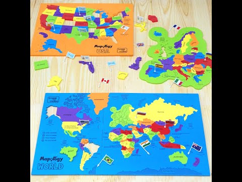 Imagimake Mapology United States & World Map Puzzle with Flags, Countries &  Capitals