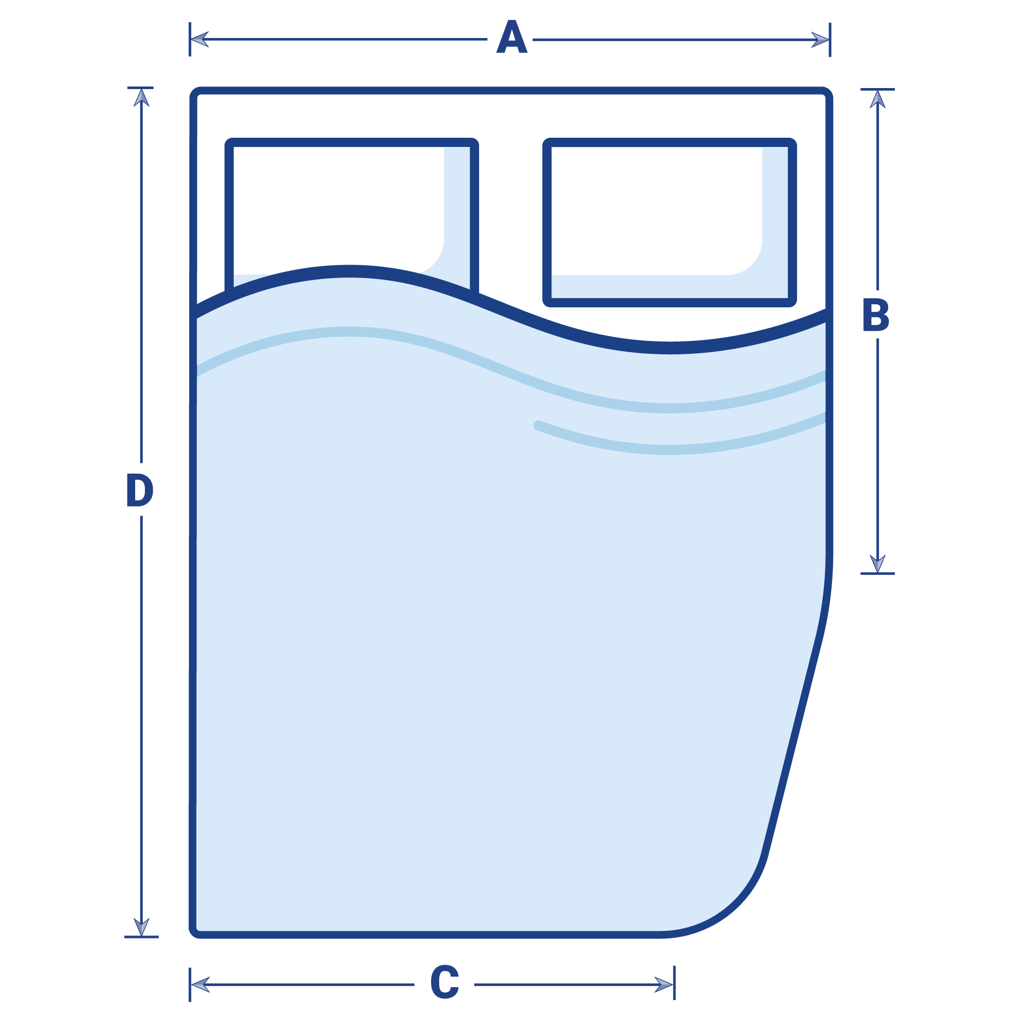 Image showing where to measure your mattress