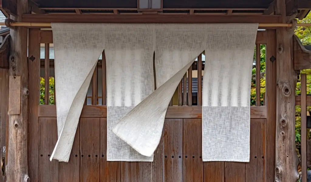 decoración cortina noren japonesa