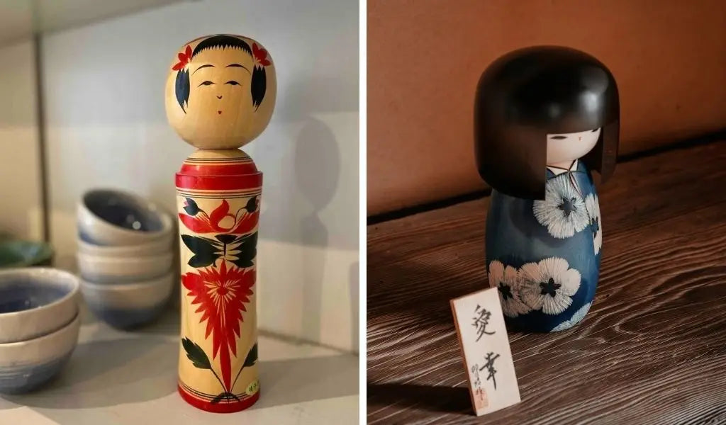 dento kokeshi y shingata kokeshi