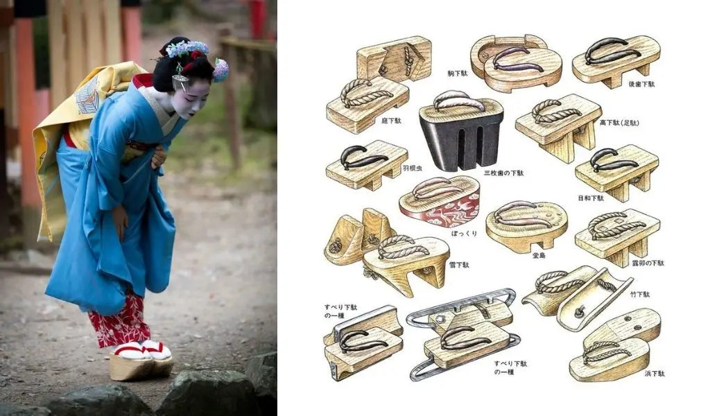 diferentes tipos de geta japonesas