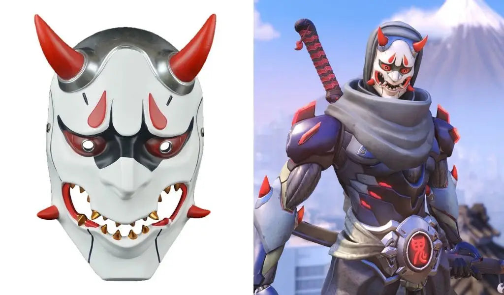 máscara japonesa genji oni