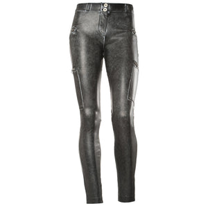Freddy WR.UP® Zip Ankle Eco Leather Effect Pushup Pants, Shaping ...