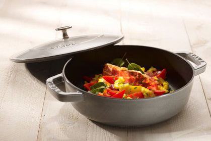  STAUB Cast Iron Fry Pan, Black, 25 cm: Staub Fry Pan: Home &  Kitchen