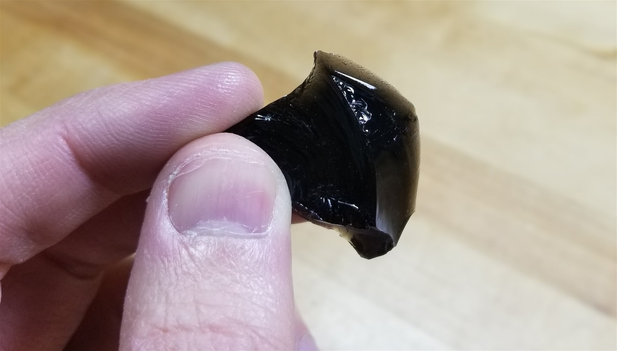 Flintknapped Obsidian