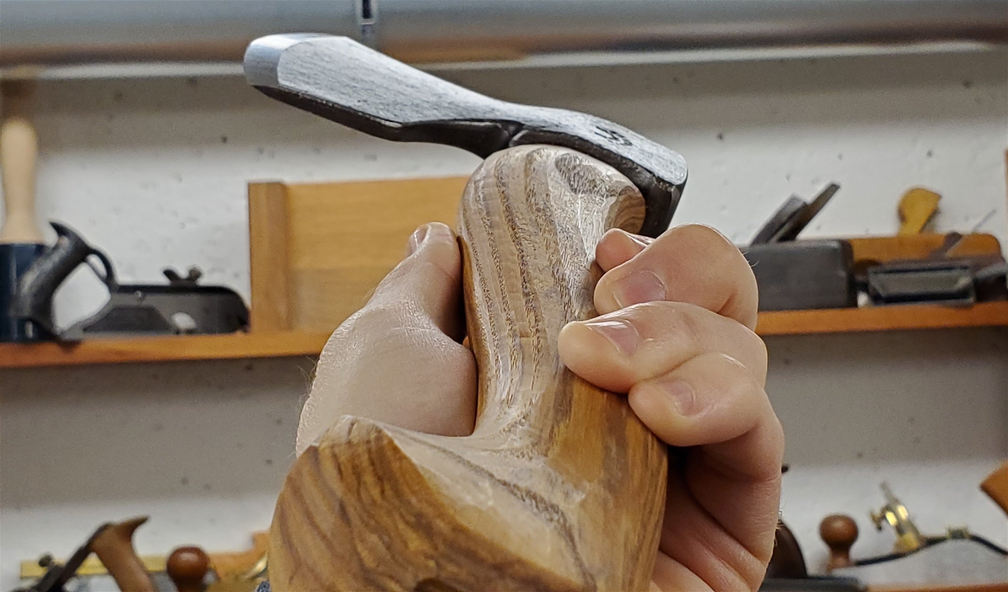 Hand Carved Axe Handle