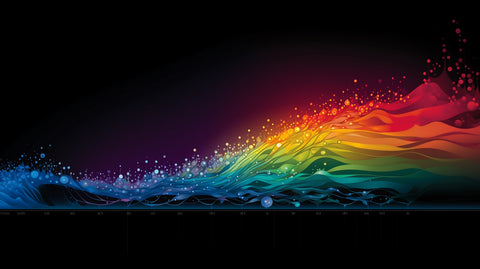 Illustration of a spectrum that flows like liquid, representing the fluidity of abrosexuality.