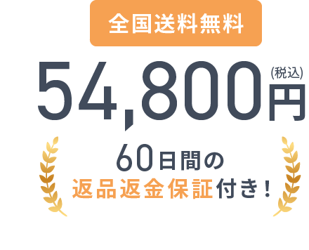 全国送料無料 54,800円(税込) 60日間の返品返金保証付き！