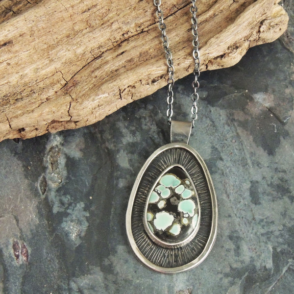 Poseidon Variscite Pendant Necklace - A Twist of Whimsy