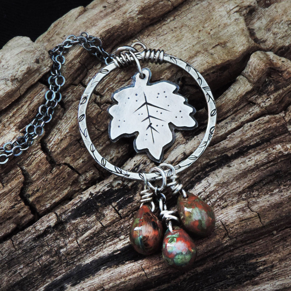 Maple Leaf Charm Necklace A Twist Of Whimsy