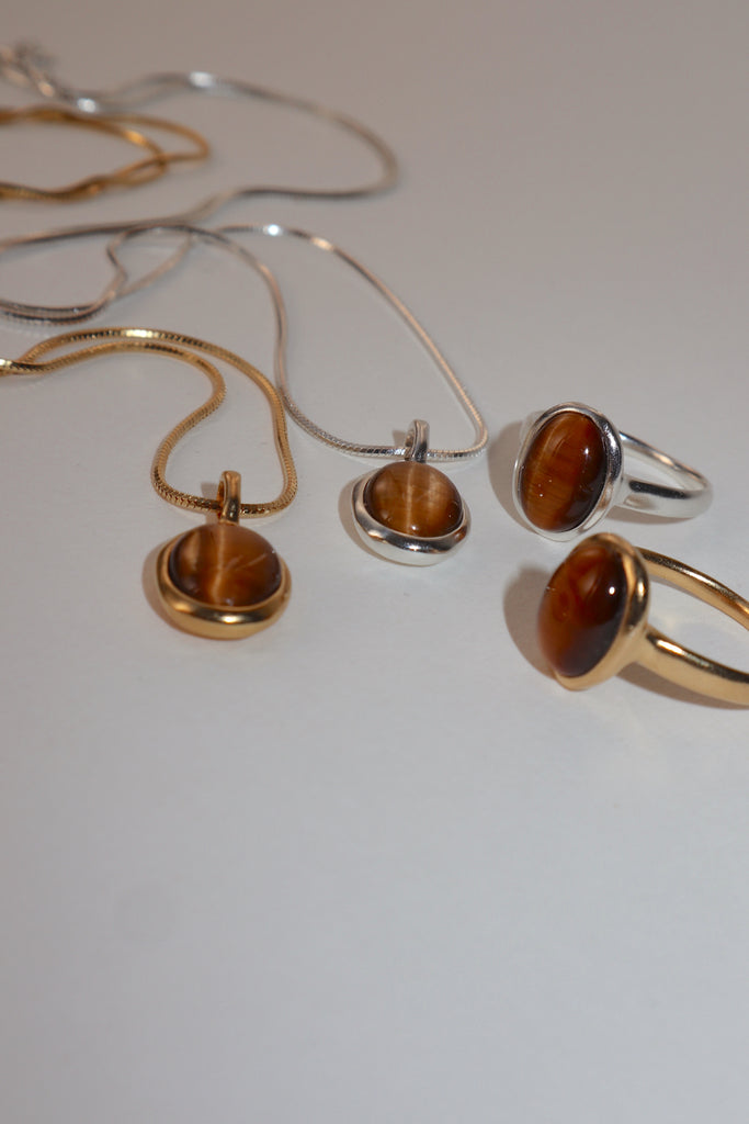 Tiger's Eye pendant and ring