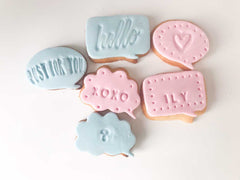 speech bubble custom cookies