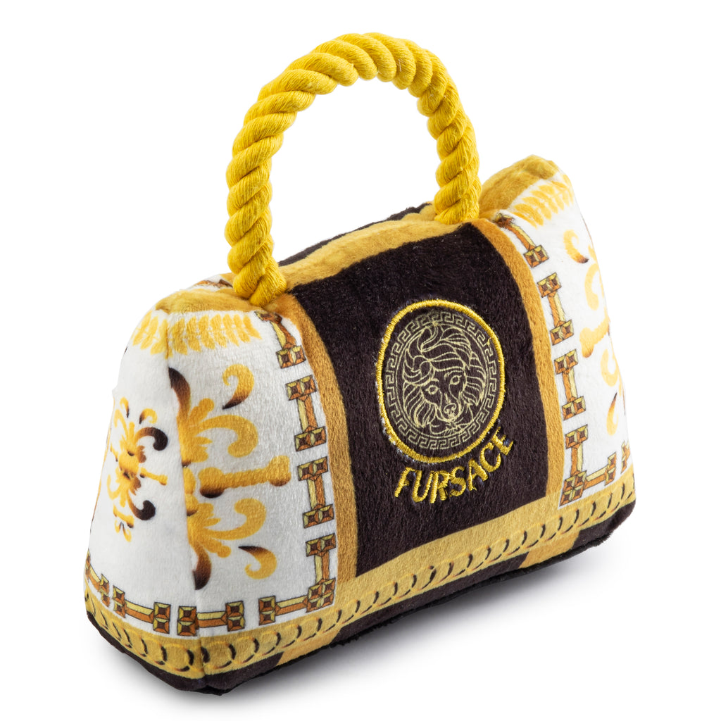 Chewy Vuitton Mini Designer Dog Toy Purse