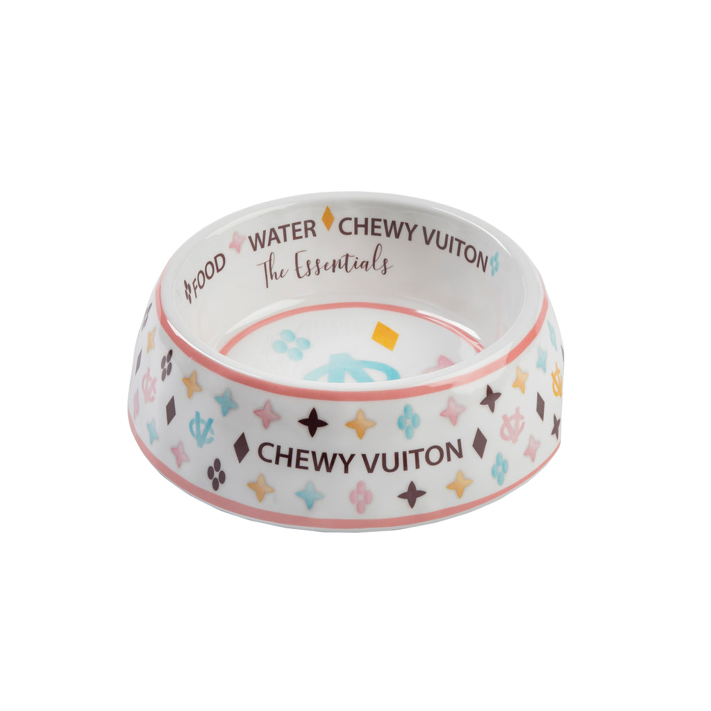 Checker Chewy Vuiton Bowls & Mat Set – FolieLA