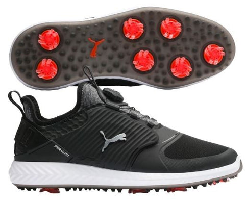 puma ignite black golf shoes