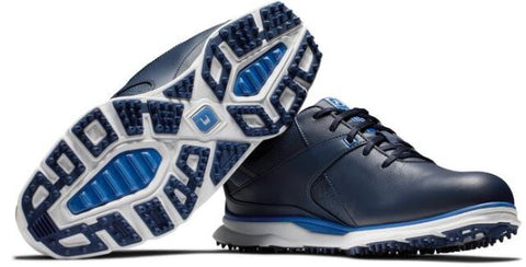 blue spikeless golf shoes