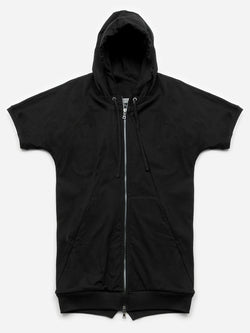 short sleeve zipper hoodie