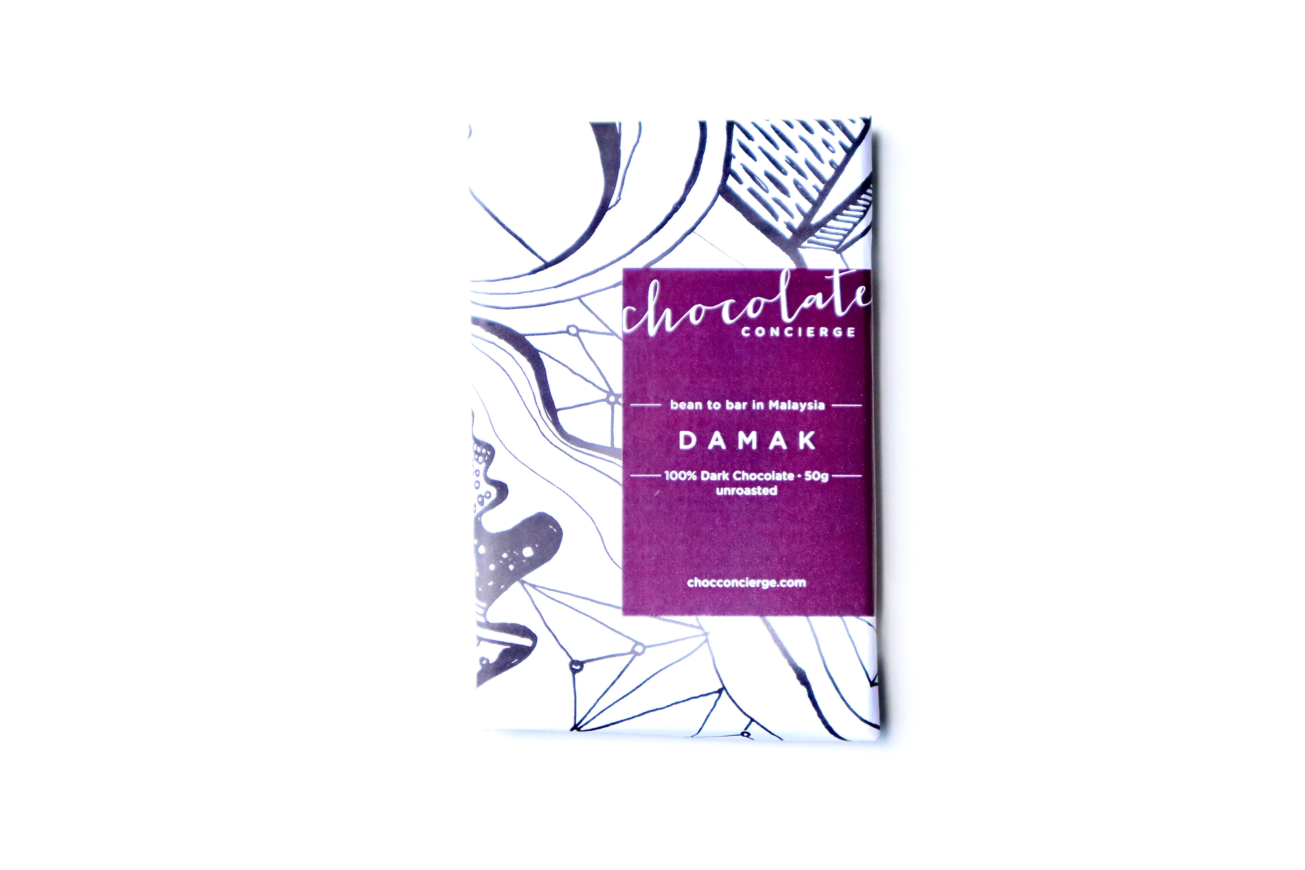 Malaysia Pahang Damak - 100% Unroasted Dark Chocolate