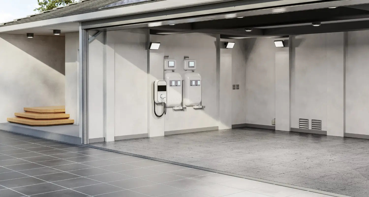 Garage with EV charger
