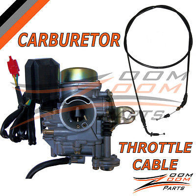 20mm Carburetor Throttle Cable GY6 50 50cc Moped Carb Wildfire – Zoom Zoom Parts