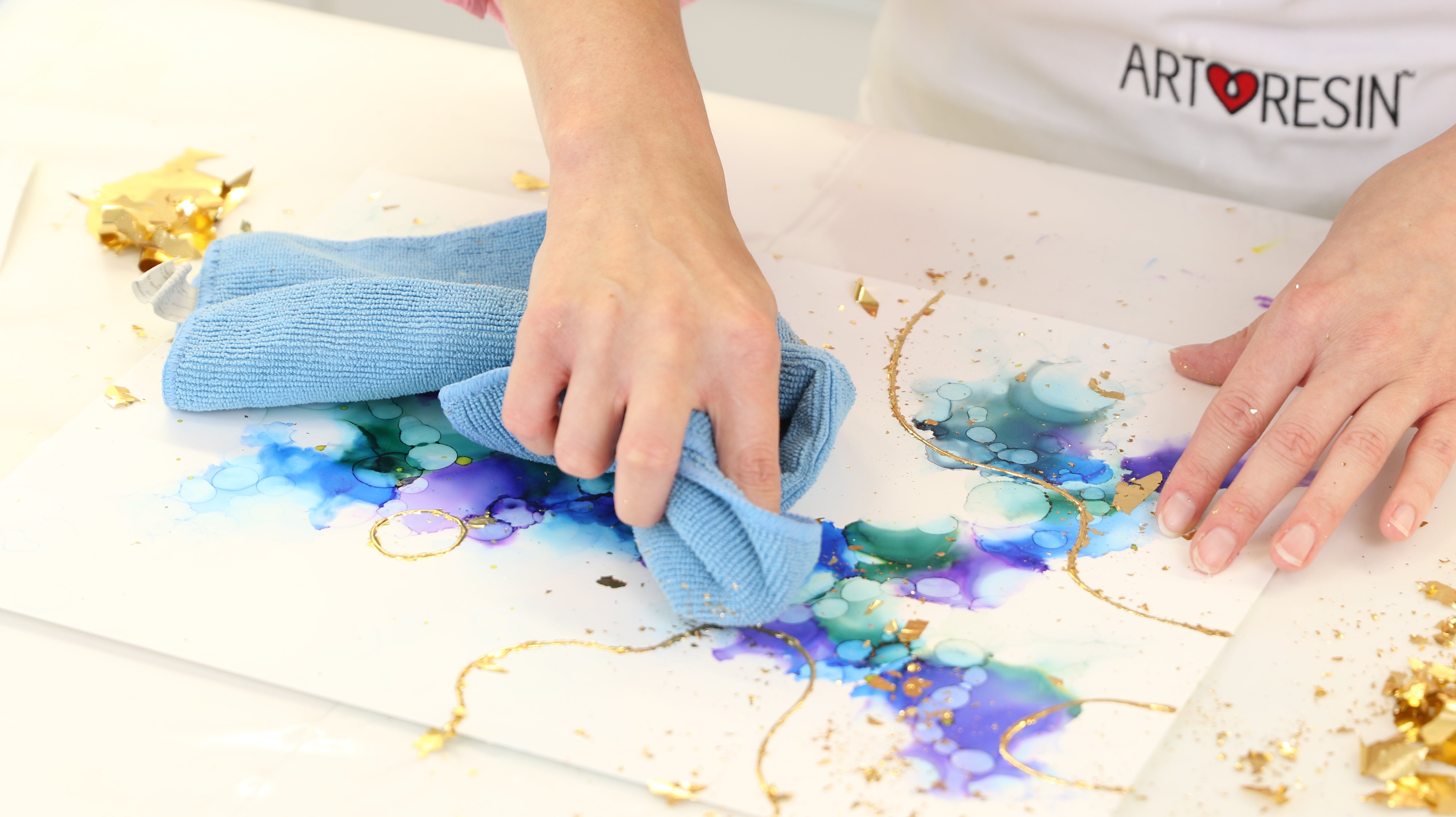 3 • Sketching & Painting a Sunflower in Alcohol Ink on Yupo