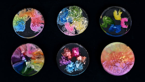 Petri Dish Art - alcohol ink art