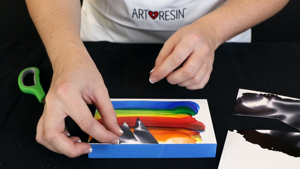 Petri Dish Art - layering Yupo paper with ArtResin