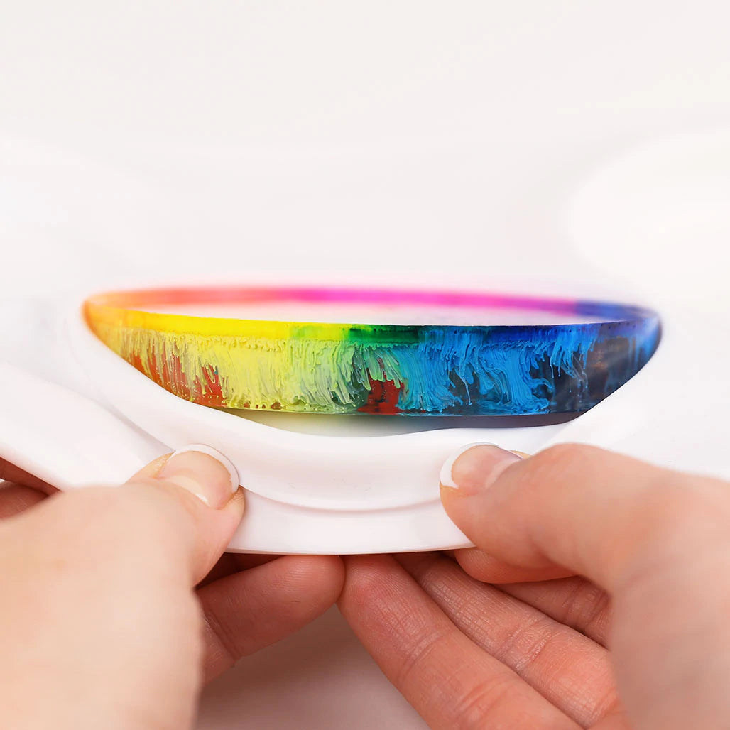 petri dish art made with resin and alcohol ink