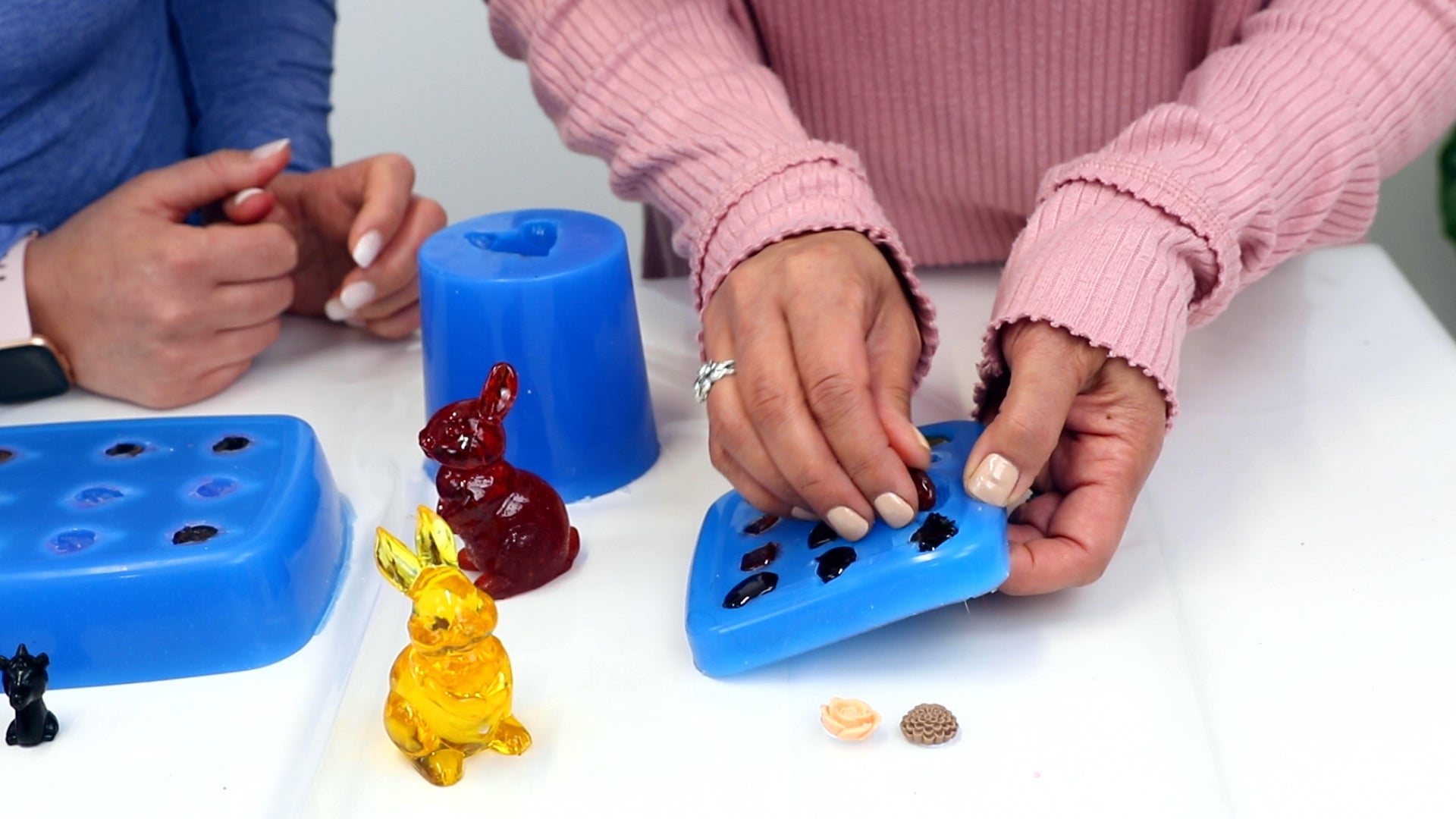 once candy syrup has cooled and hardened, remove from mold