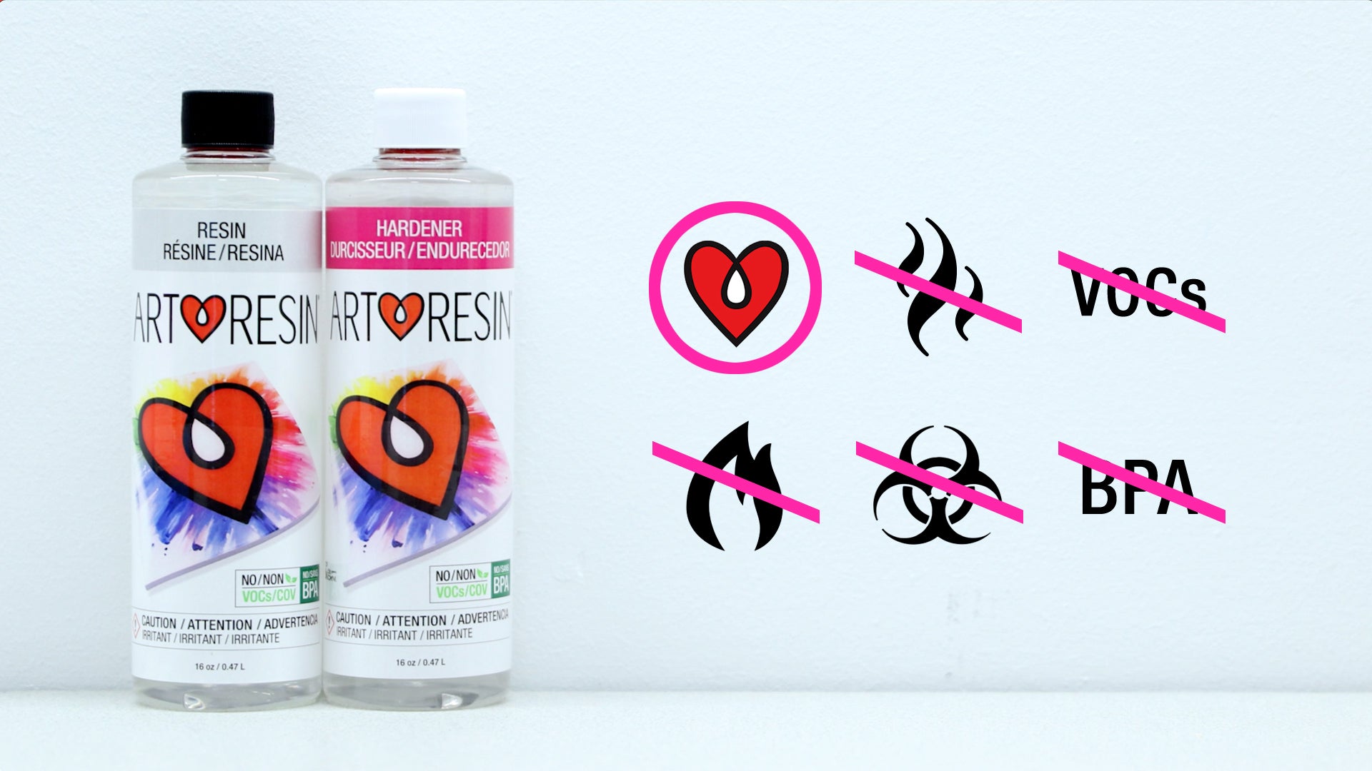 ArtResin is non-toxic, non flammable, non-corrosive, contains no VOCs or BPAs