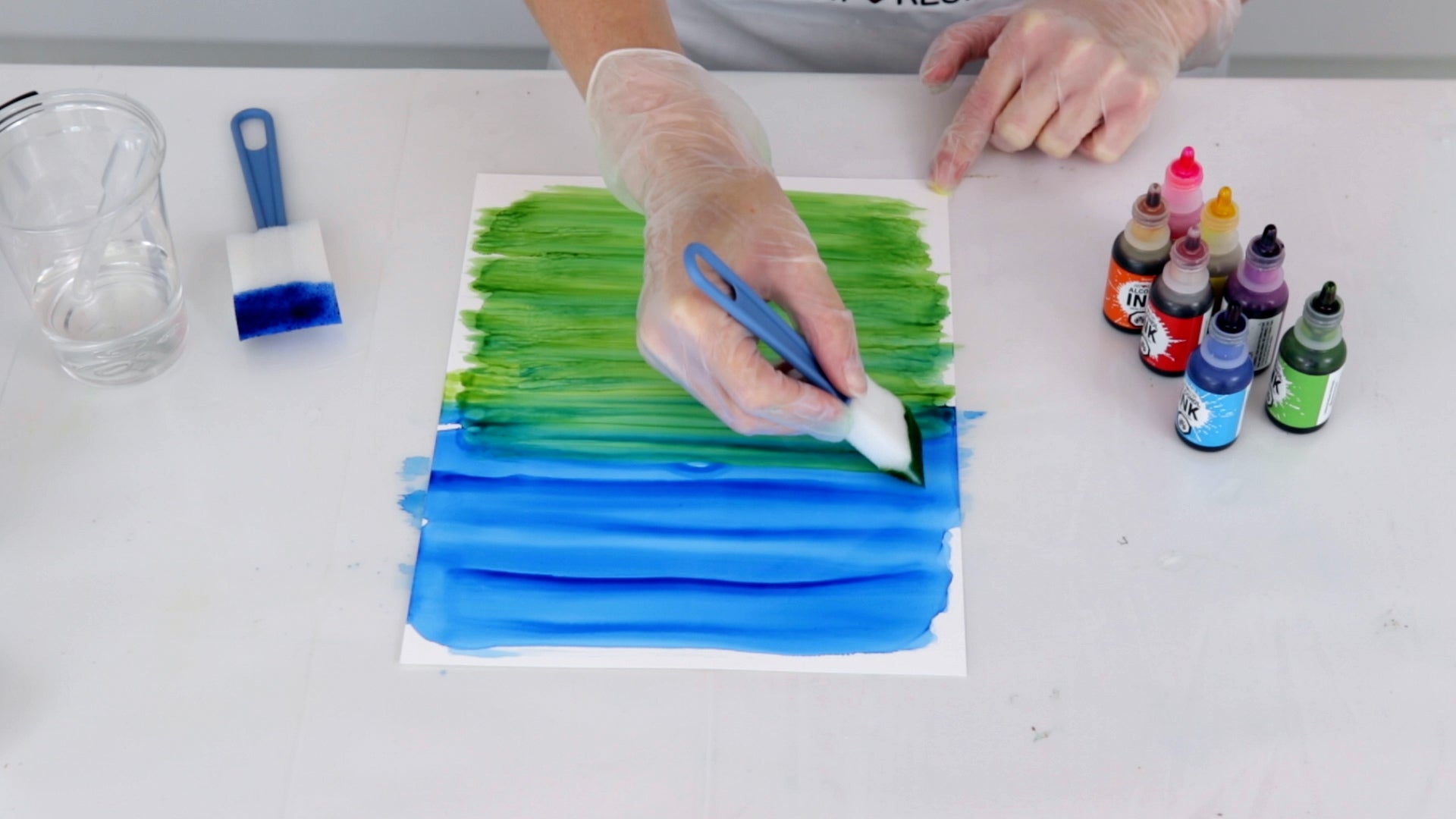 how to create a wash on yupo paper with alcohol ink
