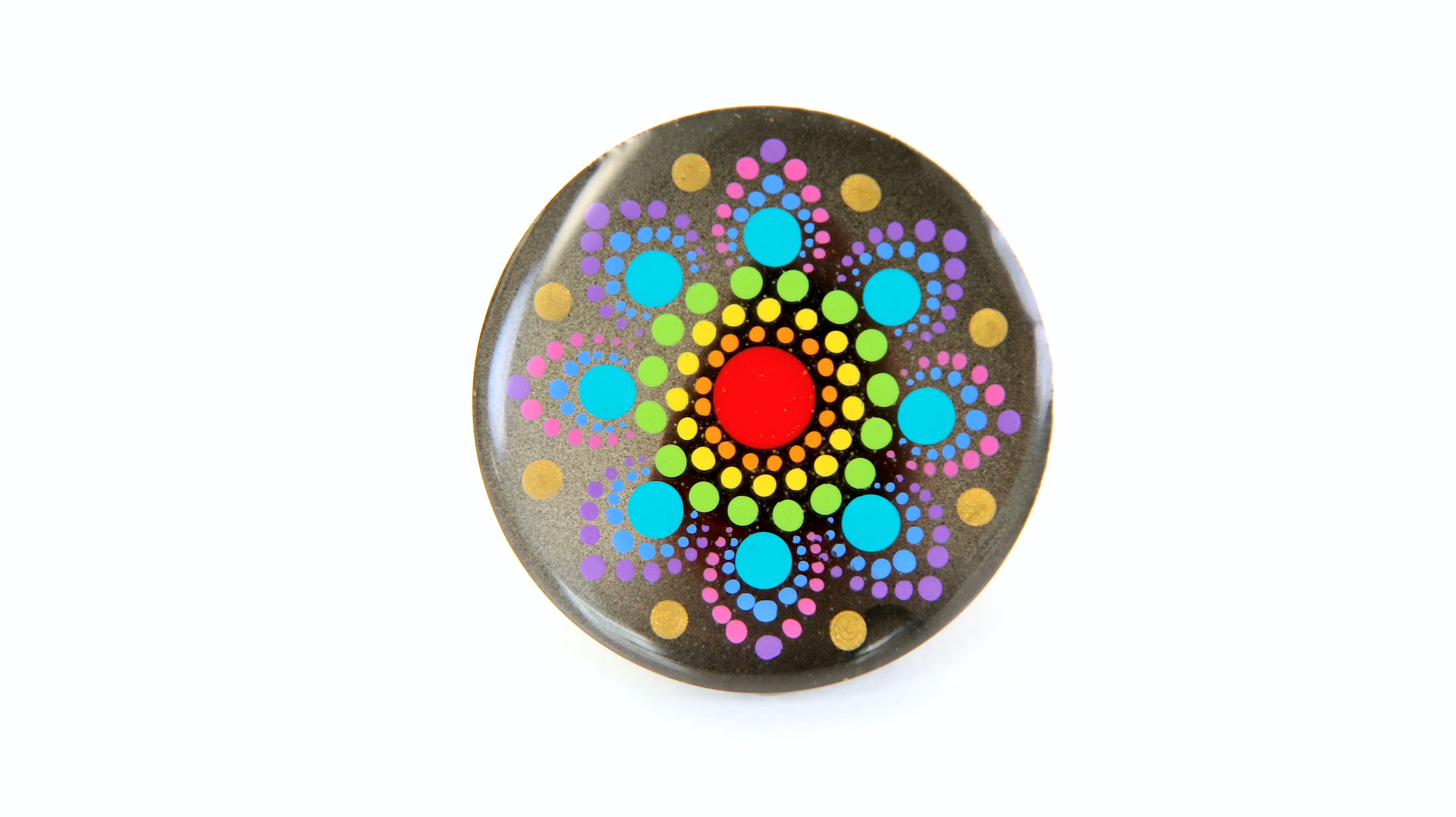 resin art mandala pendant