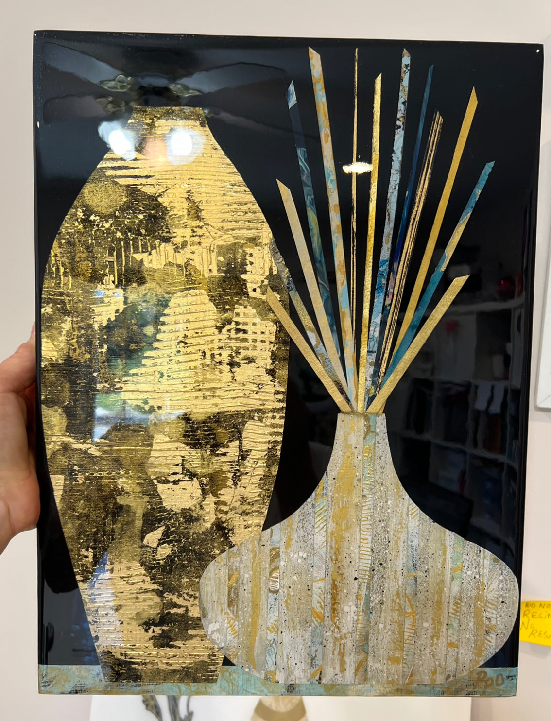 Paula Ogden textured resin art