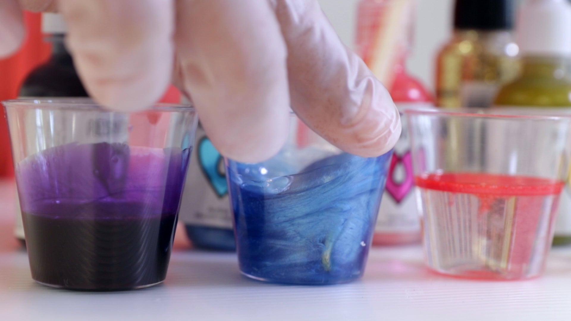 Make A Resin Tumbler - apply each colour, one by one