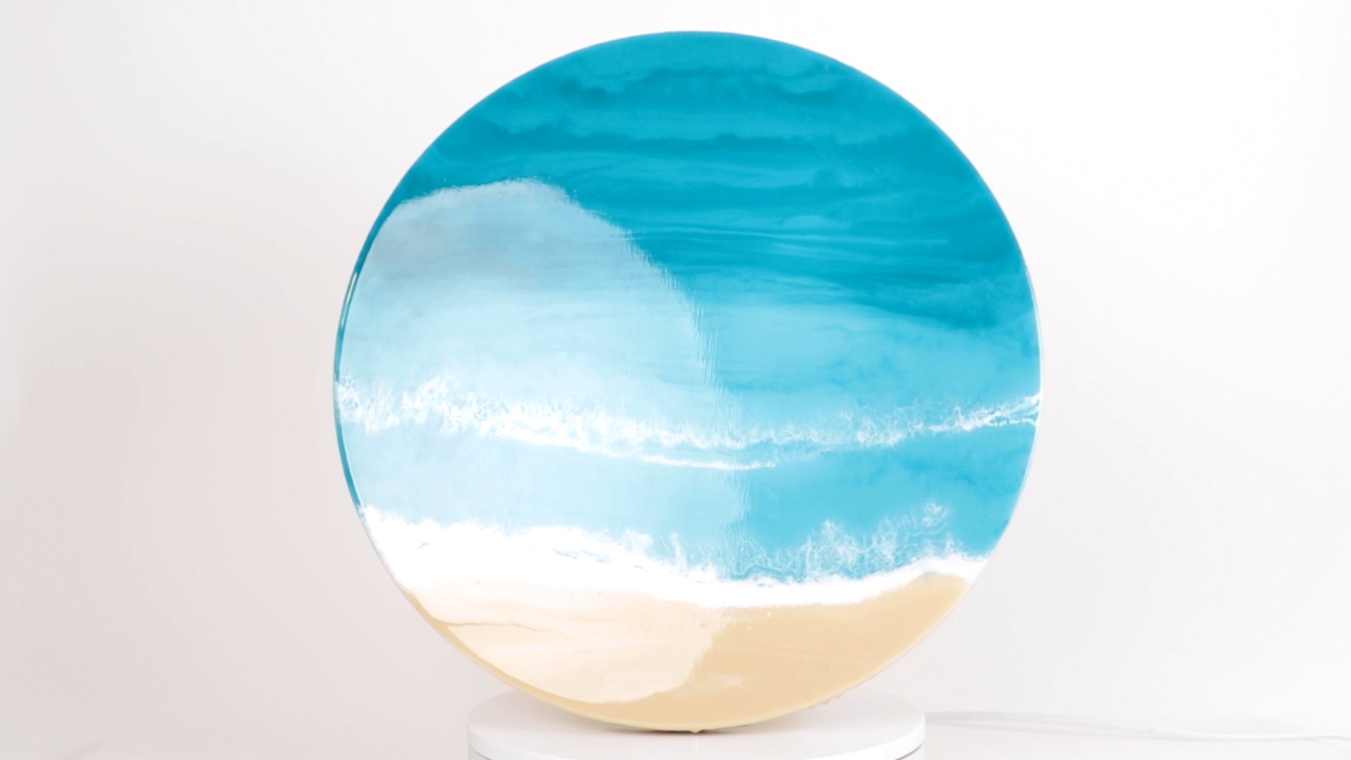 Make Ocean Resin Art - aerial beach scene