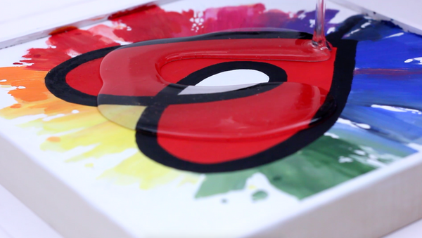 Resin Acrylic Paint - Pour the ArtResin onto the centre of your piece