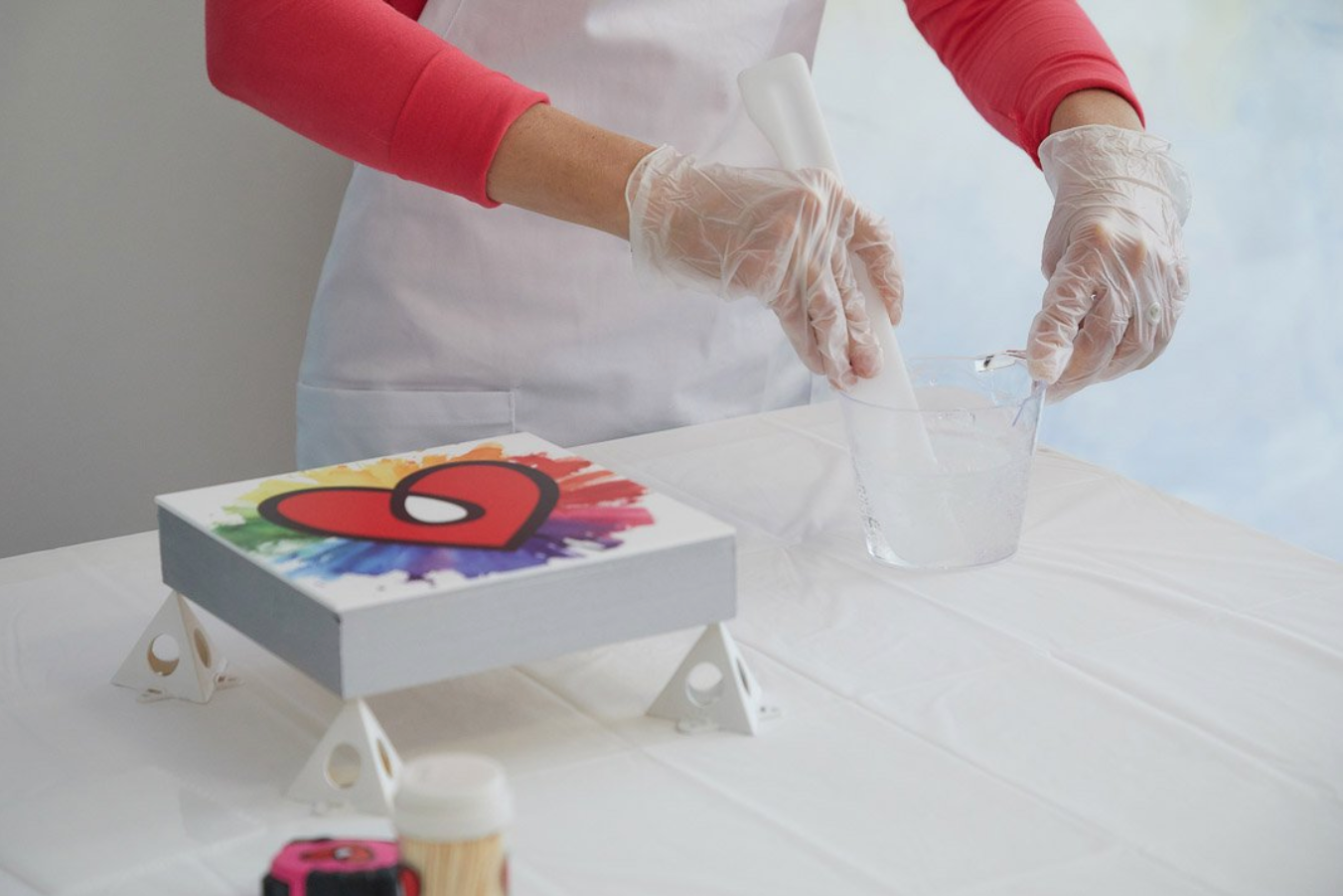 wear an apron when you resin to protect your clothes