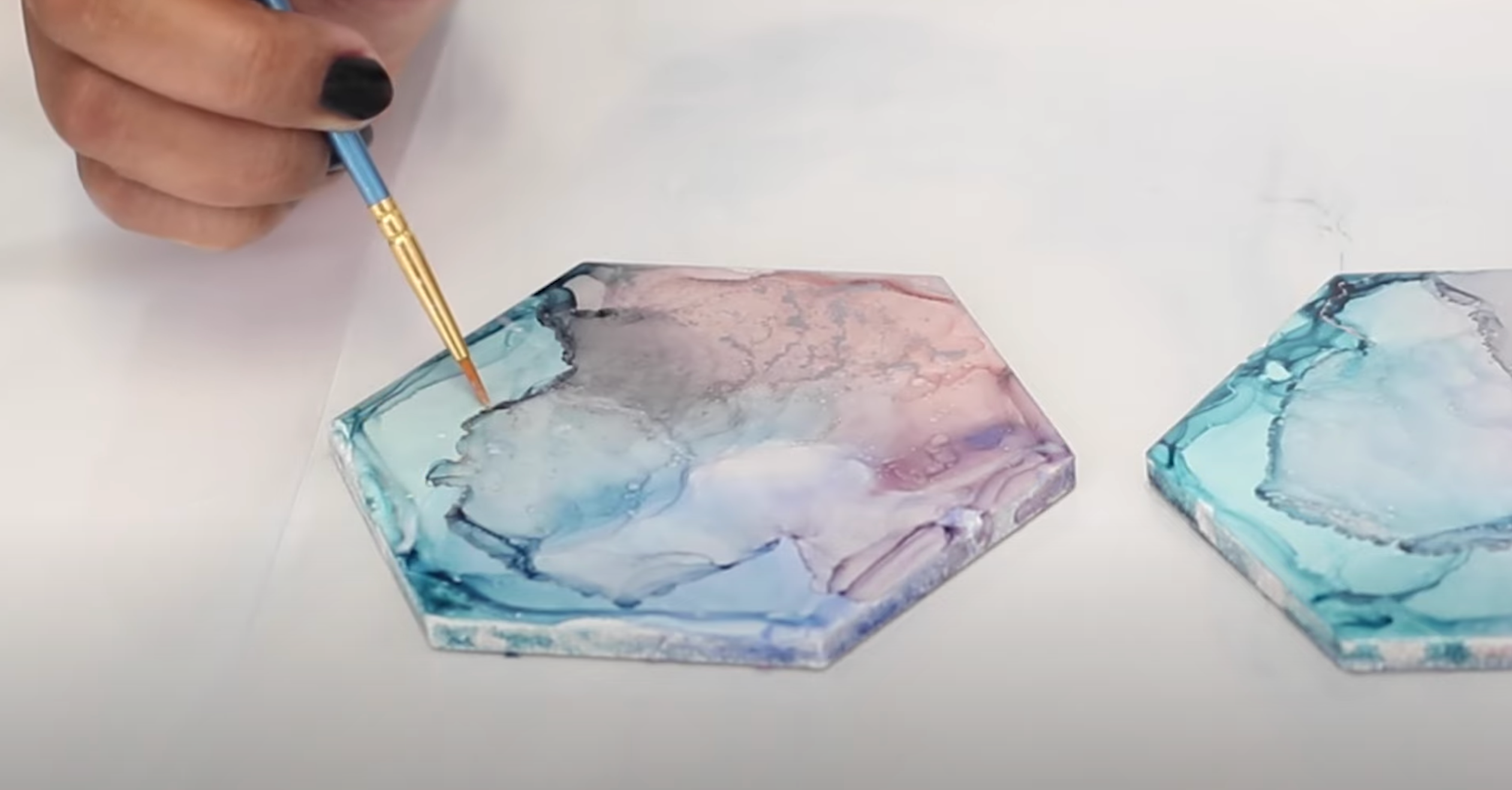 How to make Alcohol Ink un-sticky