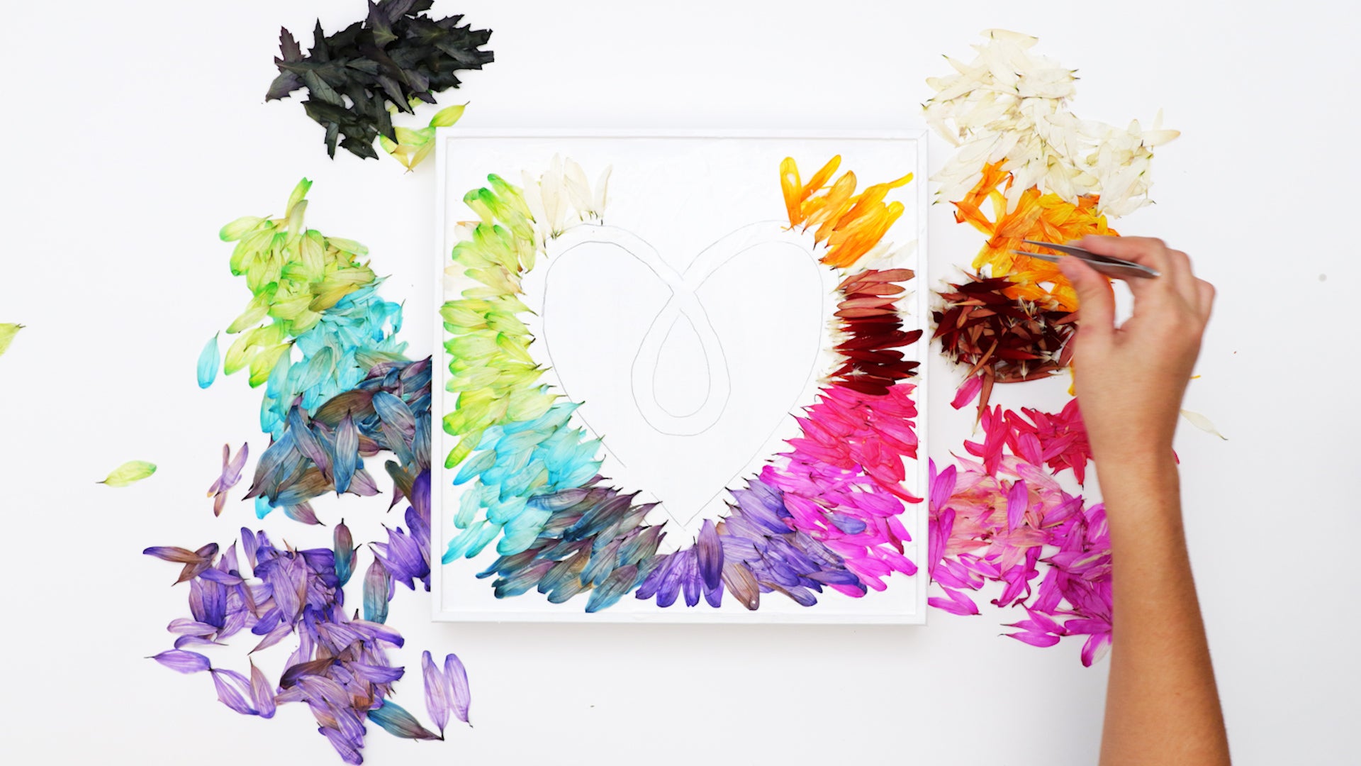 Resin Flowers - simply freehand your design applying overhead