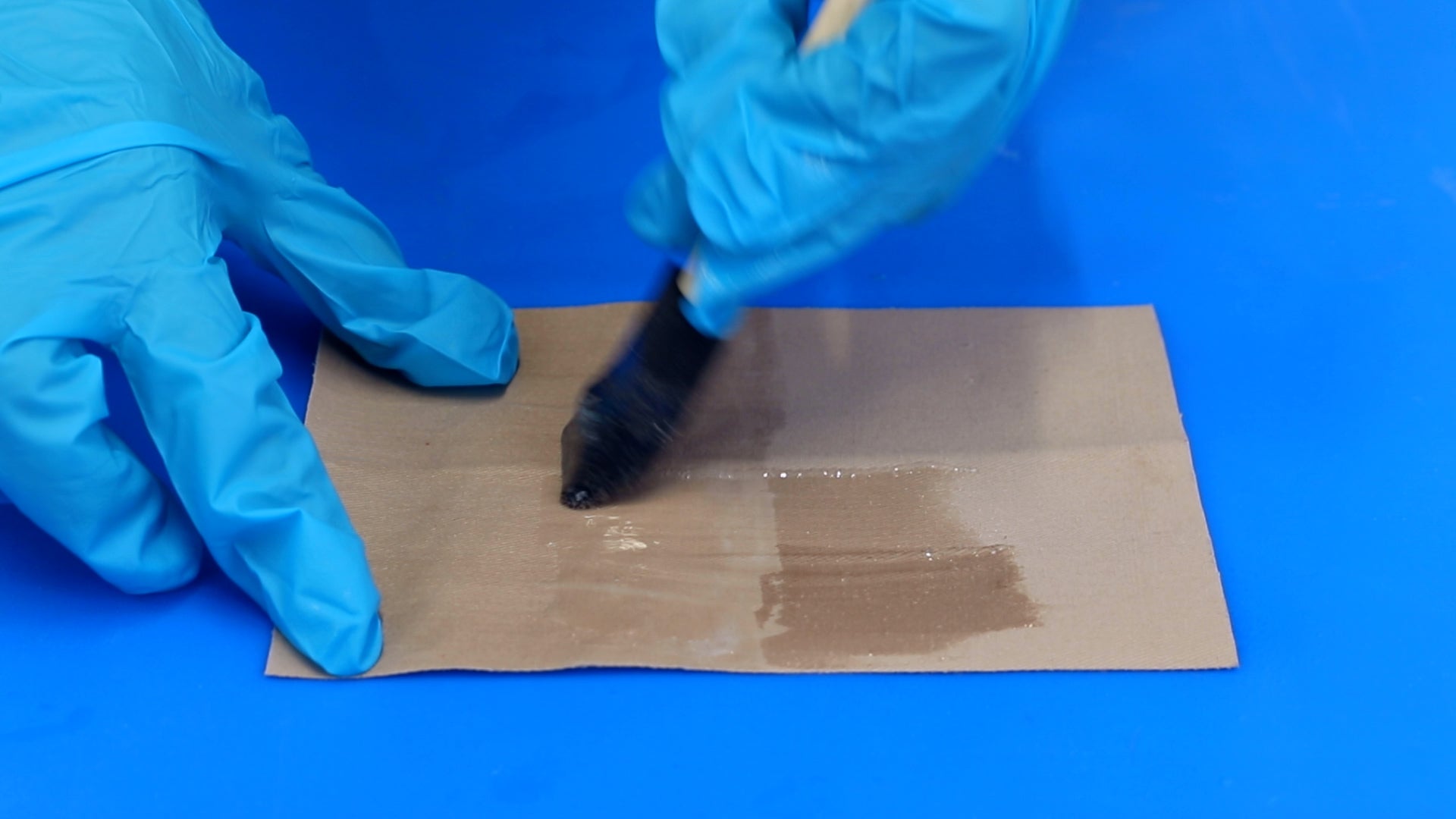 resin can soak into fabric so seal first